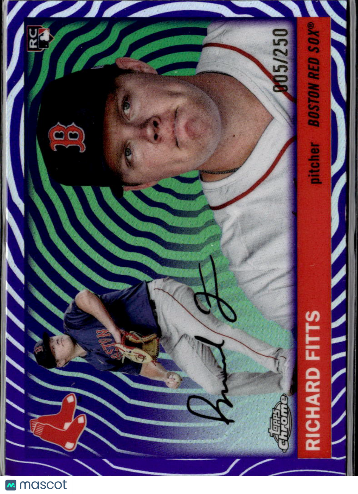 Richard Fitts 2025 Topps Chrome Platinum RC Purple /250 Boston Red Sox
