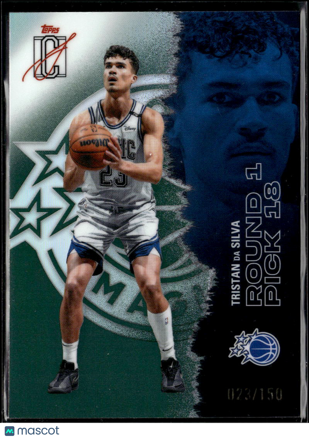 Tristan da Silva 2026 Topps Signature Class Green 23/150 Orlando Magic