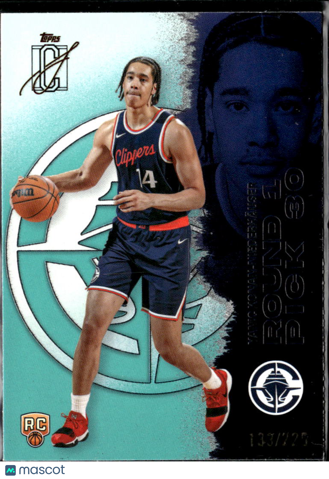 Yanic Konan-Niederhauser 2026 Topps Signature Class Blue RC /225 Clippers