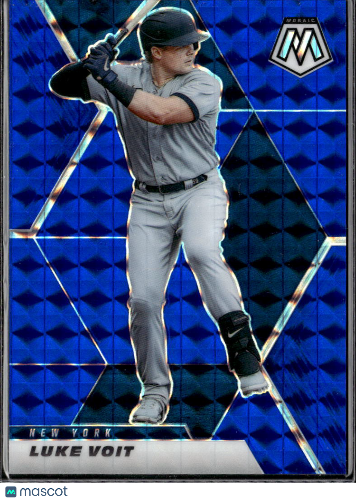 Luke Voit 2021 Mosaic Blue Prizm 34/99 New York Yankees