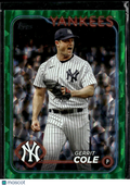 Gerrit Cole 2024 Topps Series One Green Foilboard 208/499 New York Yankees