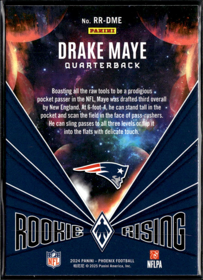 Drake Maye 2025 Phoenix Rookie Rising RC New England Patriots