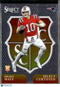 Drake Maye 2024 Select Certified Rookie RC New England Patriots