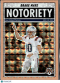 Drake Maye 2025 Mosaic Notoriety Orange Prizm New England Patriots