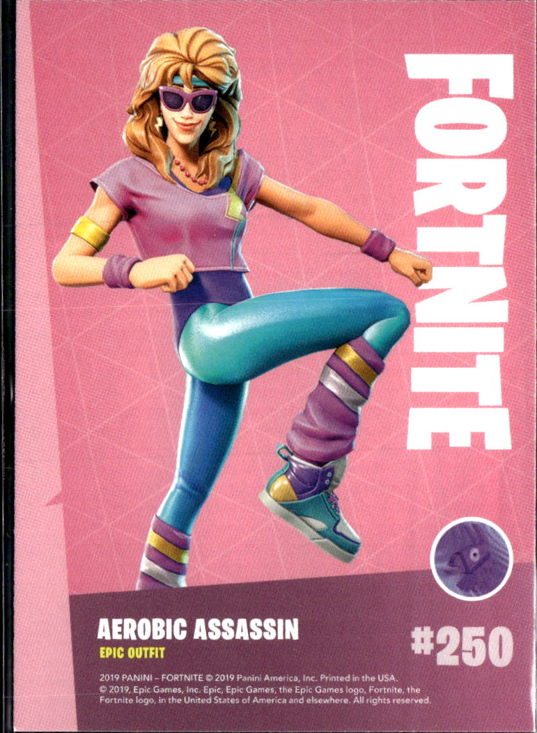 Aerobic Assassin 2019 Panini Fortnite Series 1 EPIC Outfit #250