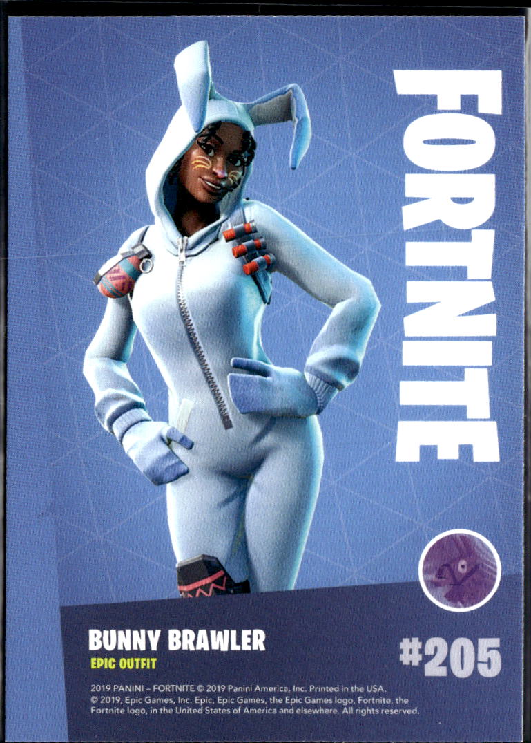 Bunny Brawler 2019 Panini Fortnite Series 1 EPIC Outfit #205