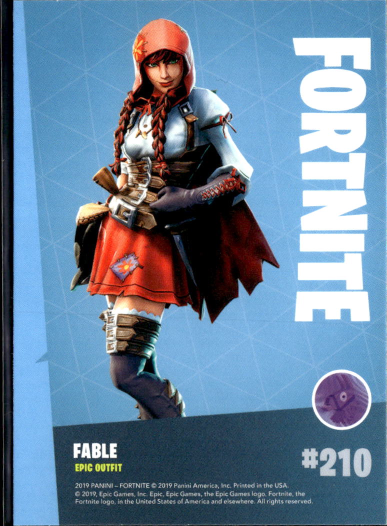 Fable 2019 Panini Fortnite EPIC Outfit  #210