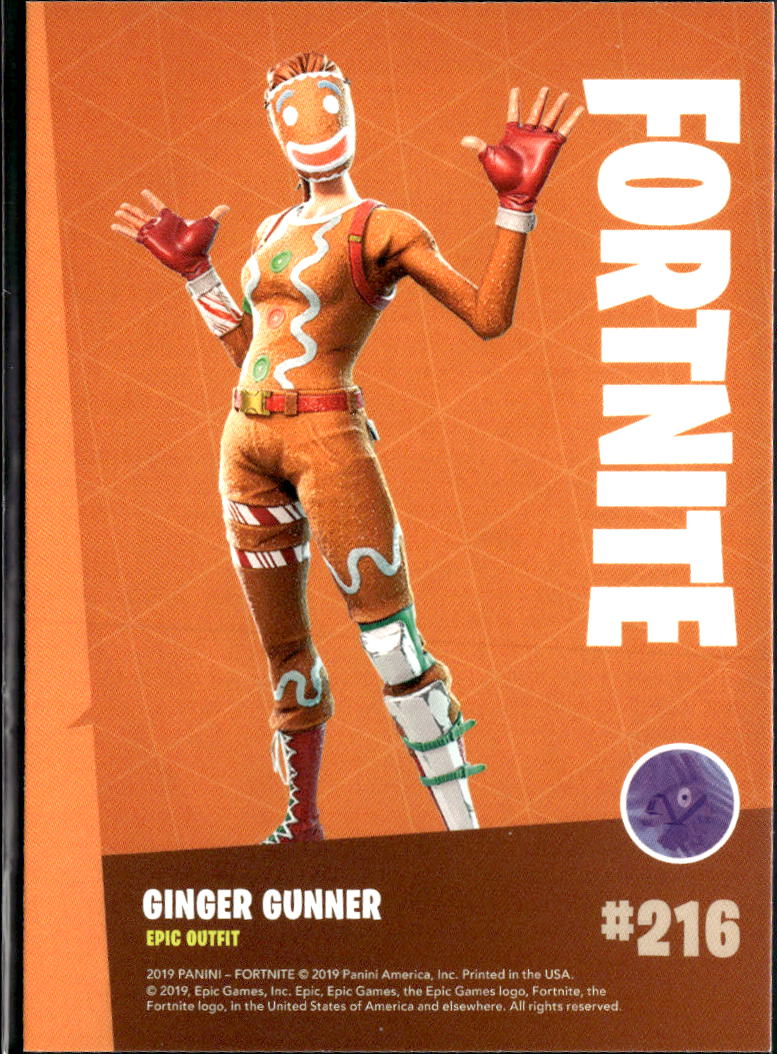 Ginger Gunner 2019 Panini Fortnite Series 1 Epic Outfit #216