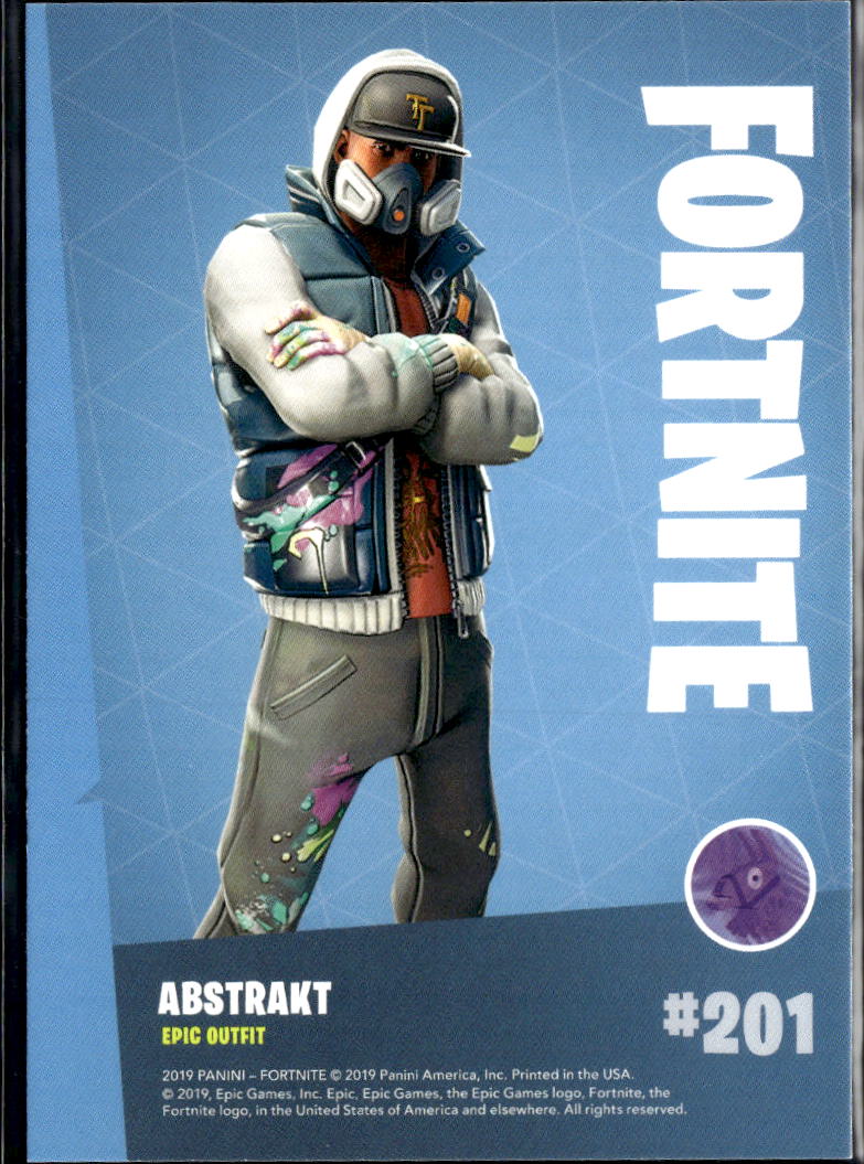 Abstrakt 2019 Panini Fortnite EPIC Outfit #201