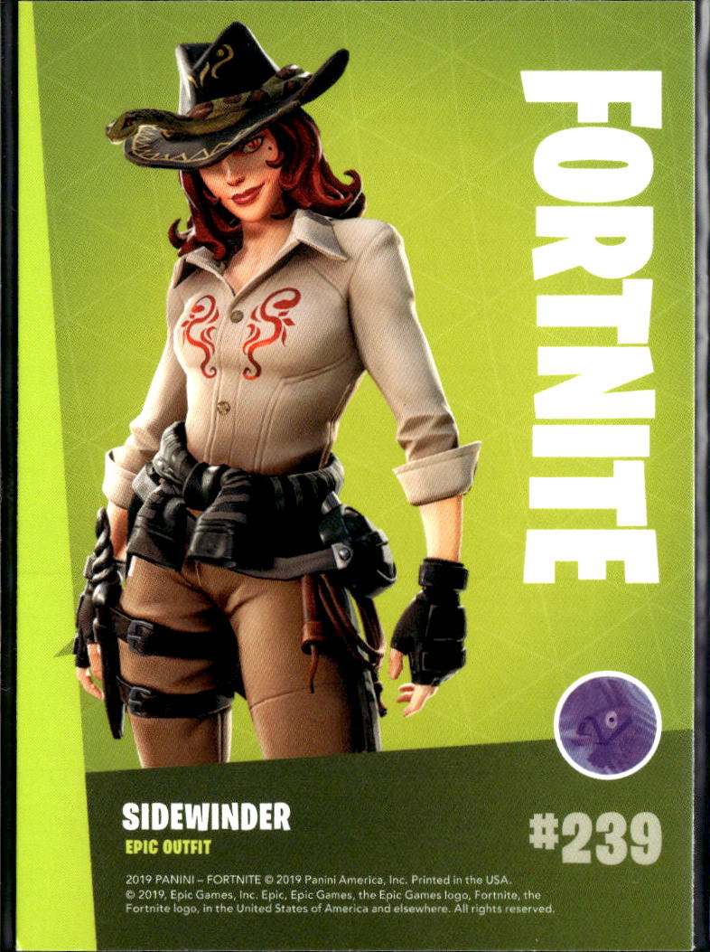 Sidewinder 2019 Panini Fortnite Series 1 EPIC Outfit #239