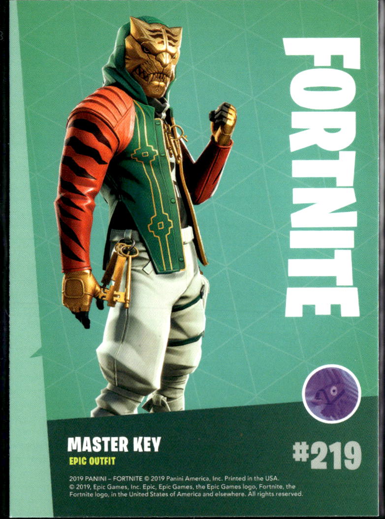 Master Key 2019 Panini Fortnite EPIC Outfit #219