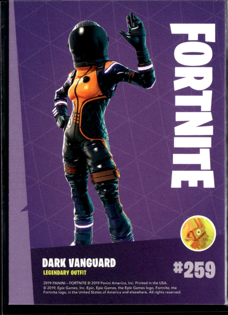 Dark Vanguard 2019 Panini Fortnite LEGENDARY Outfit #259