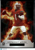 Cameron Ward 2025 Wild Card Rookie Heat RC Miami Hurricanes Titans 24/75