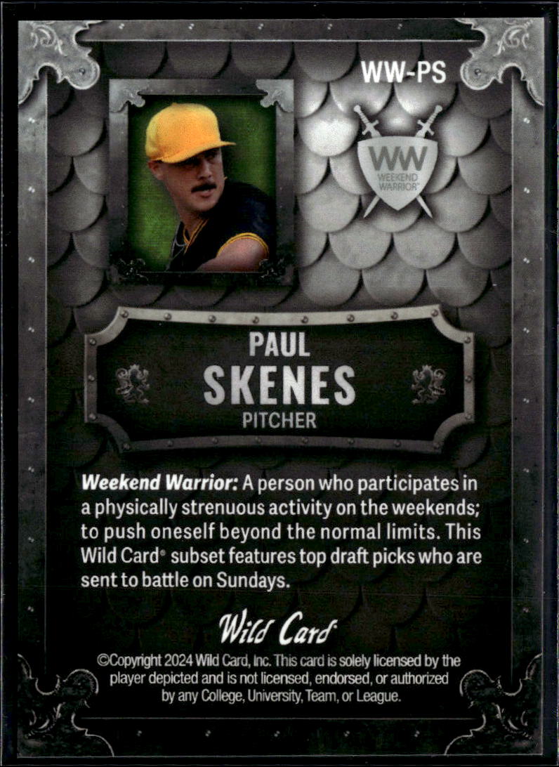 Paul Skenes 2024 Wild Card Weekend Warrior Rookie RC Pirates 4/35