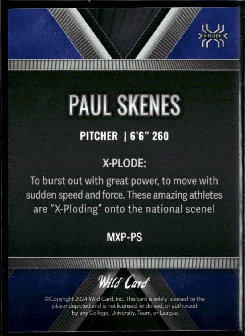 Paul Skenes 2024 Wild Card Matte X-Plode Rookie RC Pirates 14/25