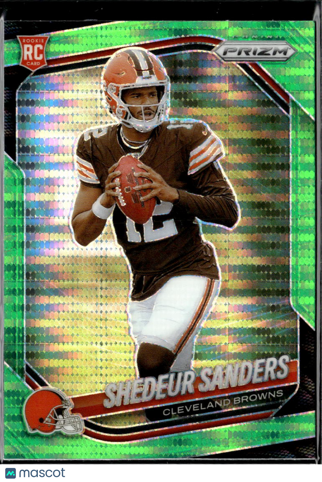 Shedeur Sanders 2025 Panini Prizm RC Green Pulsar Rookie Cleveland Browns