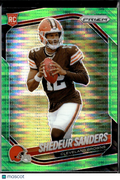 Shedeur Sanders 2025 Panini Prizm RC Green Pulsar Rookie Cleveland Browns