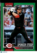 Spencer Steer 2026 Topps Series Two Green 14/99 Cincinnati Reds