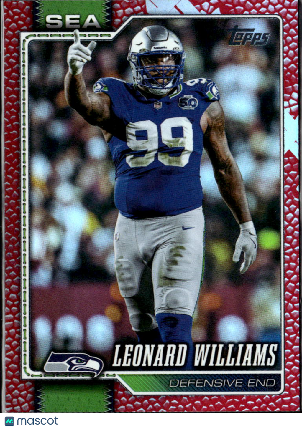 Leonard Williams 2026 Topps Red Football SSP 5/5 Seattle Seahawks
