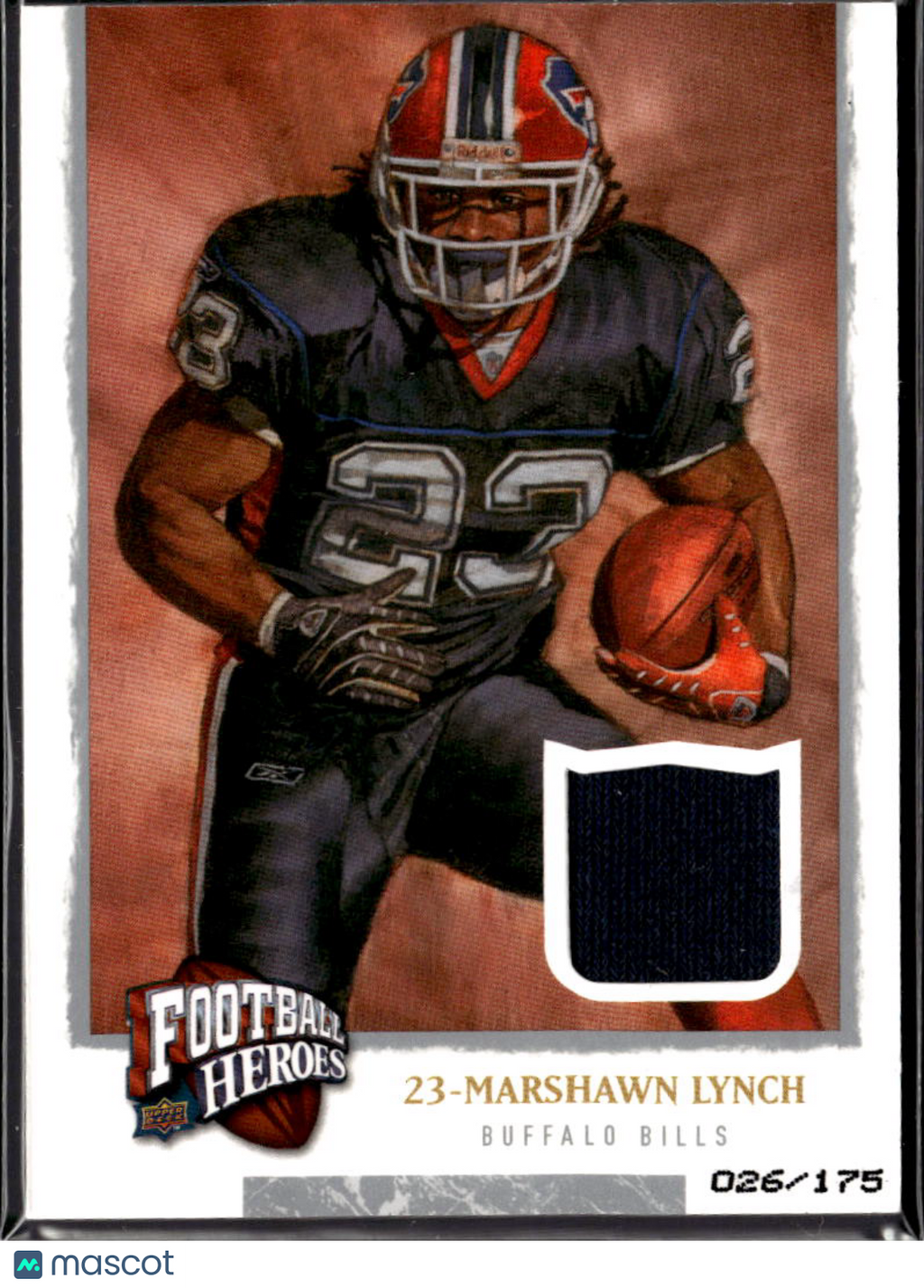 Marshawn Lynch 2008 Upper Deck Heroes Game Worn Patch 26/175 Buffalo Bills