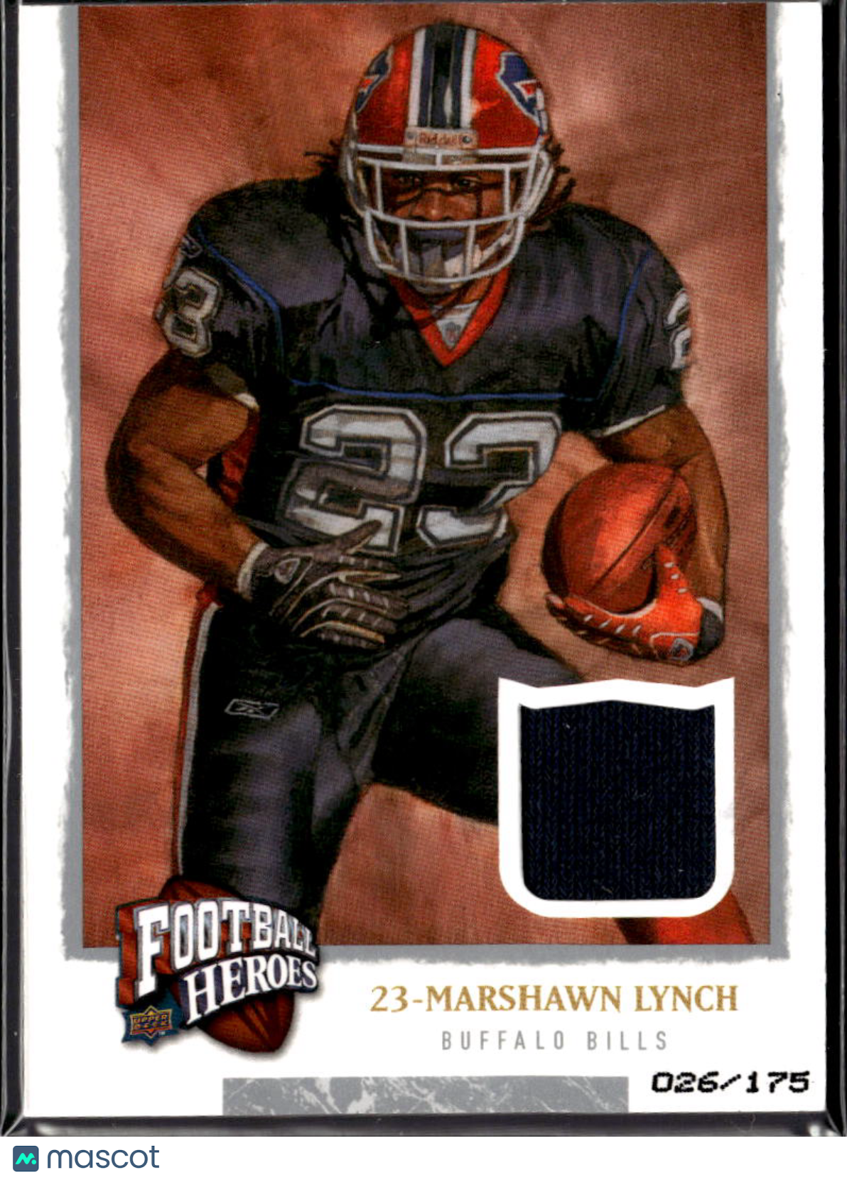 Marshawn Lynch 2008 Upper Deck Heroes Game Worn Patch 26/175 Buffalo Bills