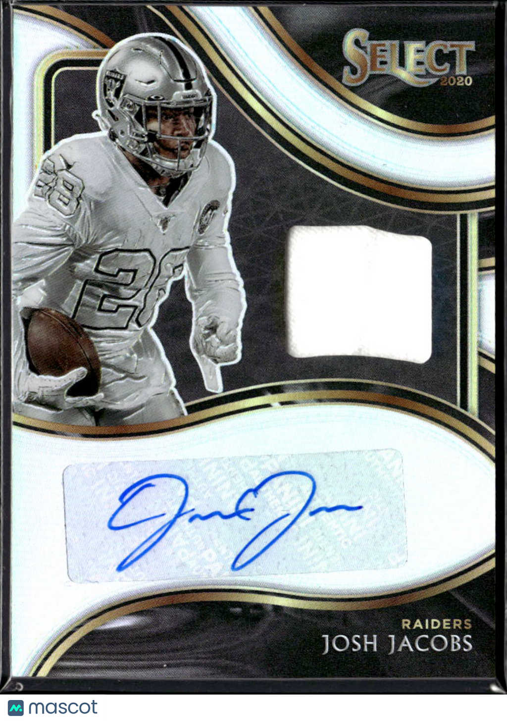 Josh Jacobs 2020 Select Auto Autograph Jersey Patch 18/99 Las Vegas Raiders