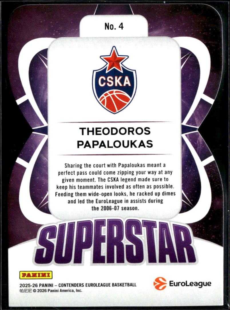 Theodoros Papaloukas 2026 Contenders EuroLeague 33/75 CSKA Moscow
