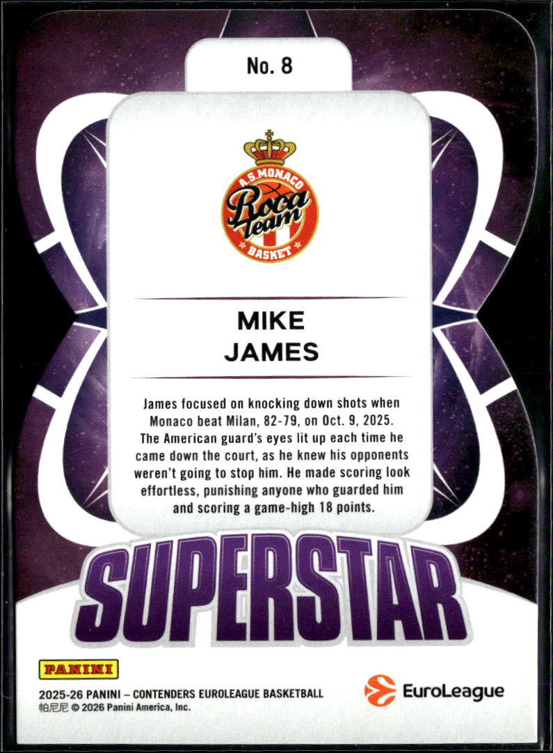Mike James 2026  Contenders EuroLeague Superstar 112/125 AS Monaco