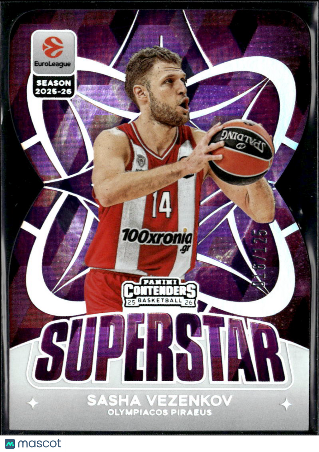 Sasha Vezenkov 2026 Contenders EuroLeague Superstar 16/125 Olympiacos Piraeus