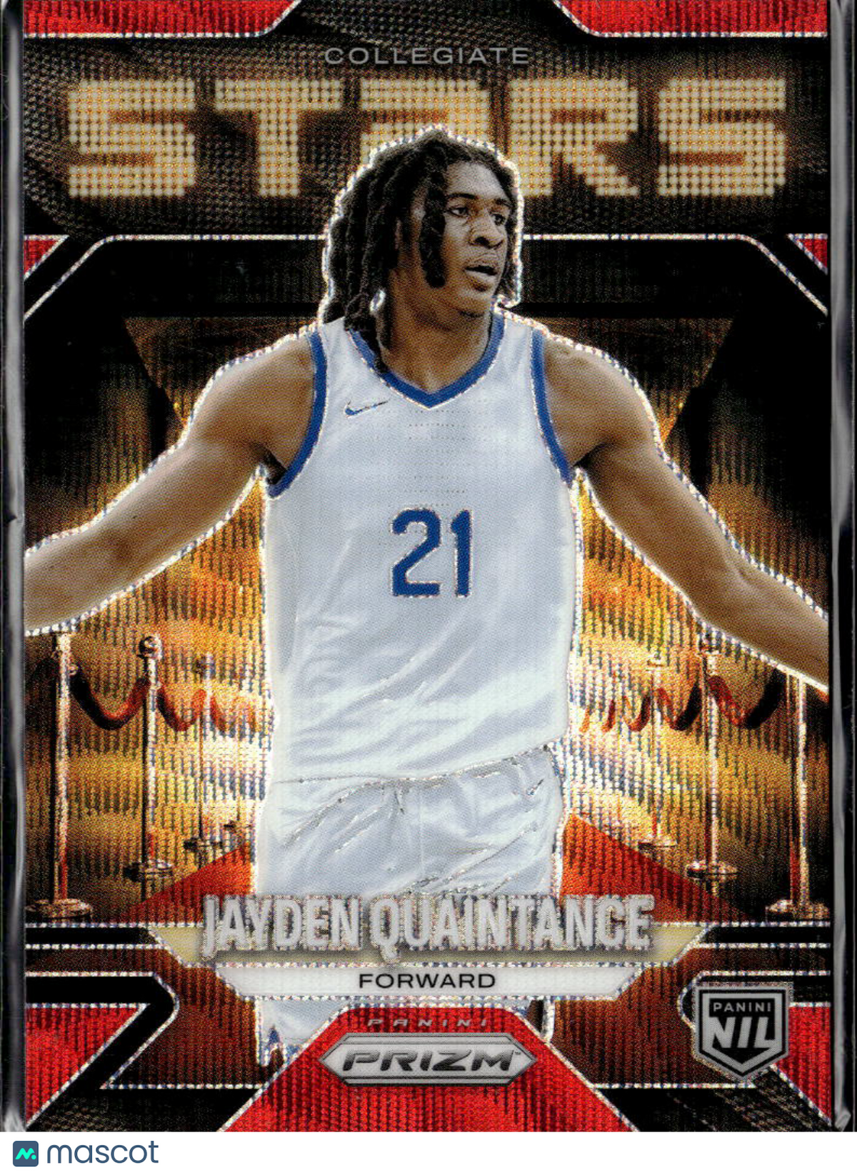 Jayden Quaintance 2026 Prizm Collegiate Stars Red Wave RC 78/299