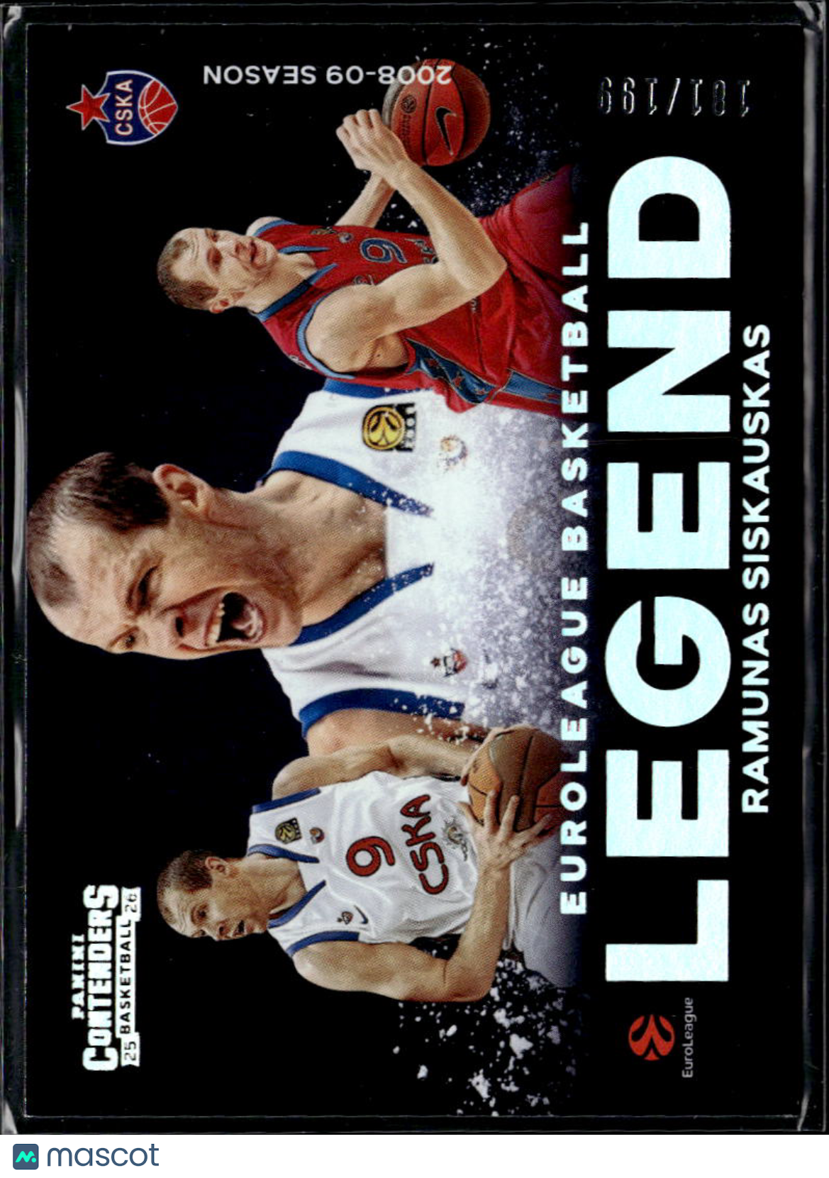 Ramunas Siskauskas 2026 Contenders EuroLeague Legend /199 CSKA Moscow