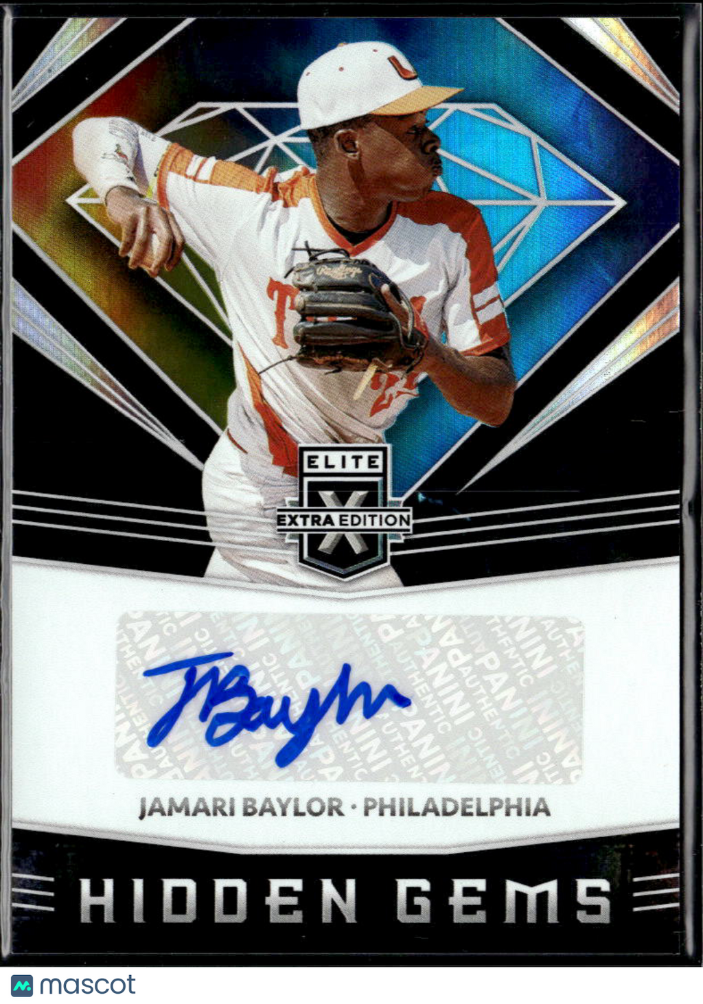 Jamari Baylor 2020 Elite Extra Auto Autograph Hidden Gems Philadelphia Phillies