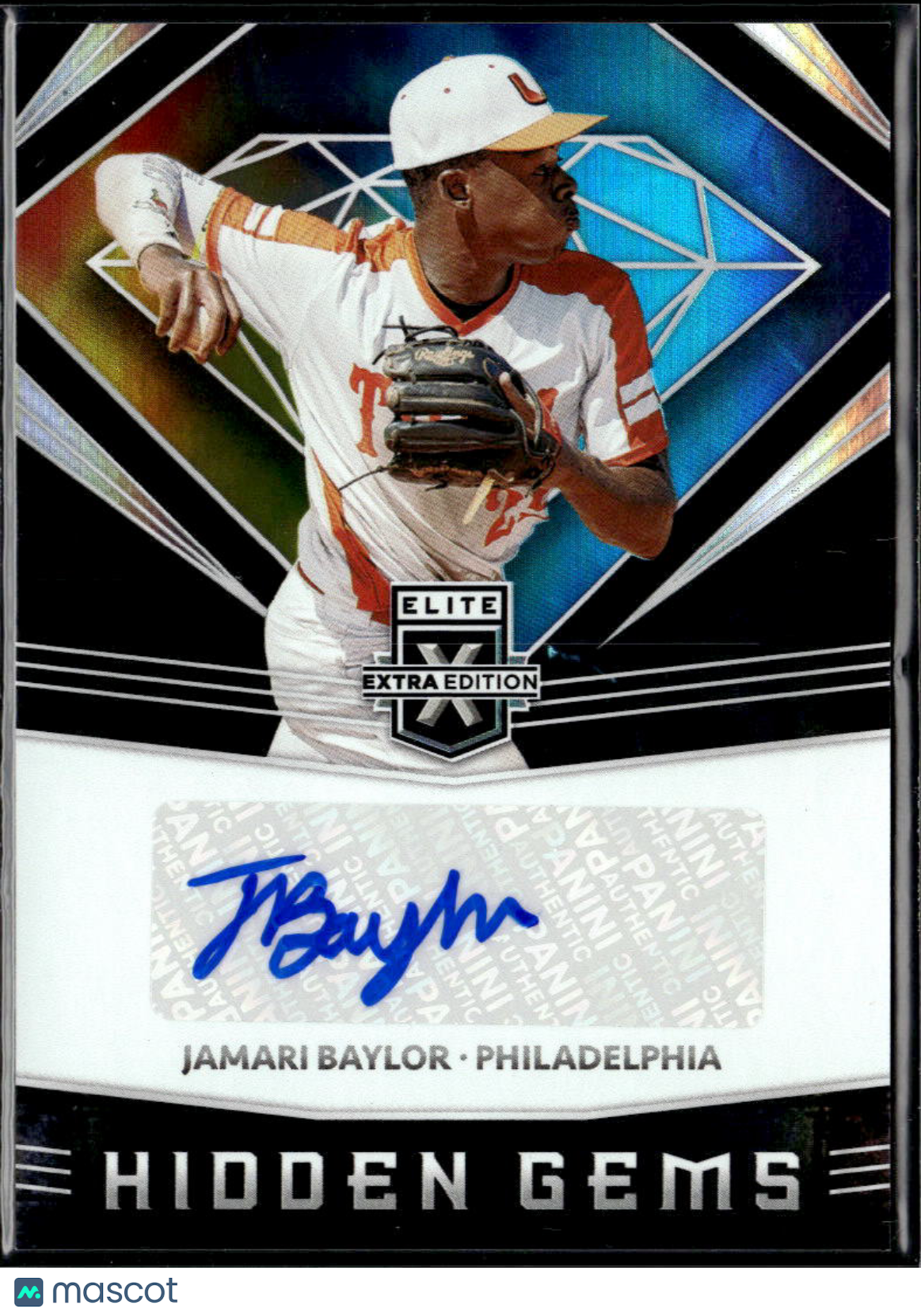 Jamari Baylor 2020 Elite Extra Auto Autograph Hidden Gems Philadelphia Phillies