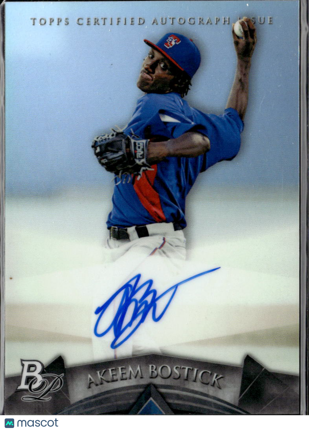 Akeem Bostick 2014 Bowman Platinum Auto Autograph Texas Rangers