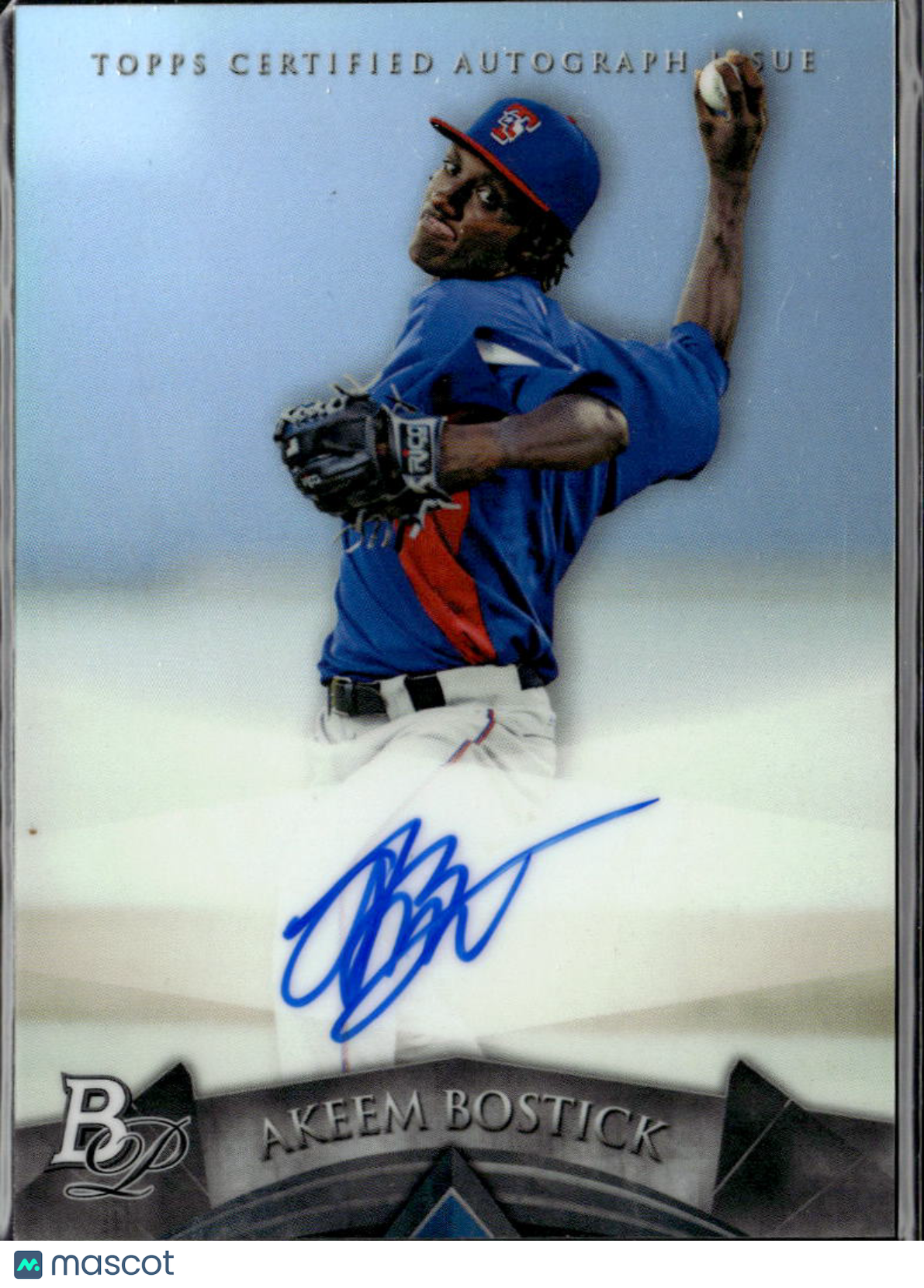Akeem Bostick 2014 Bowman Platinum Auto Autograph Texas Rangers