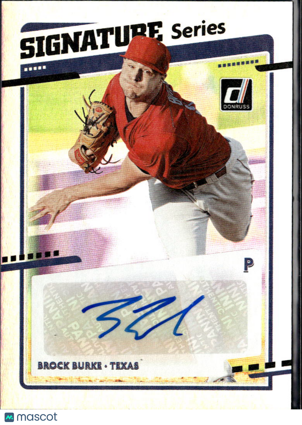 Brock Burke 2020 Donruss Signature Series Auto Autograph Texas Rangers