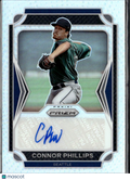 Connor Phillips 2021 Panini Prizm Draft Picks Auto Autograph Mariners