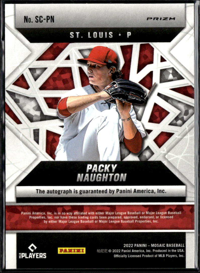 Packy Naughton 2022 Mosaic Auto Autograph St. Louis Cardinals
