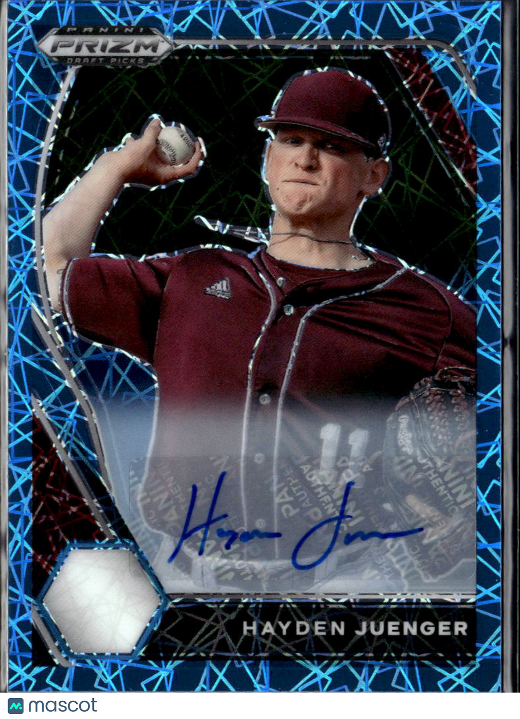 Hayden Juenger 2021 Panini Prizm Draft Picks Auto Autograph Blue Jays