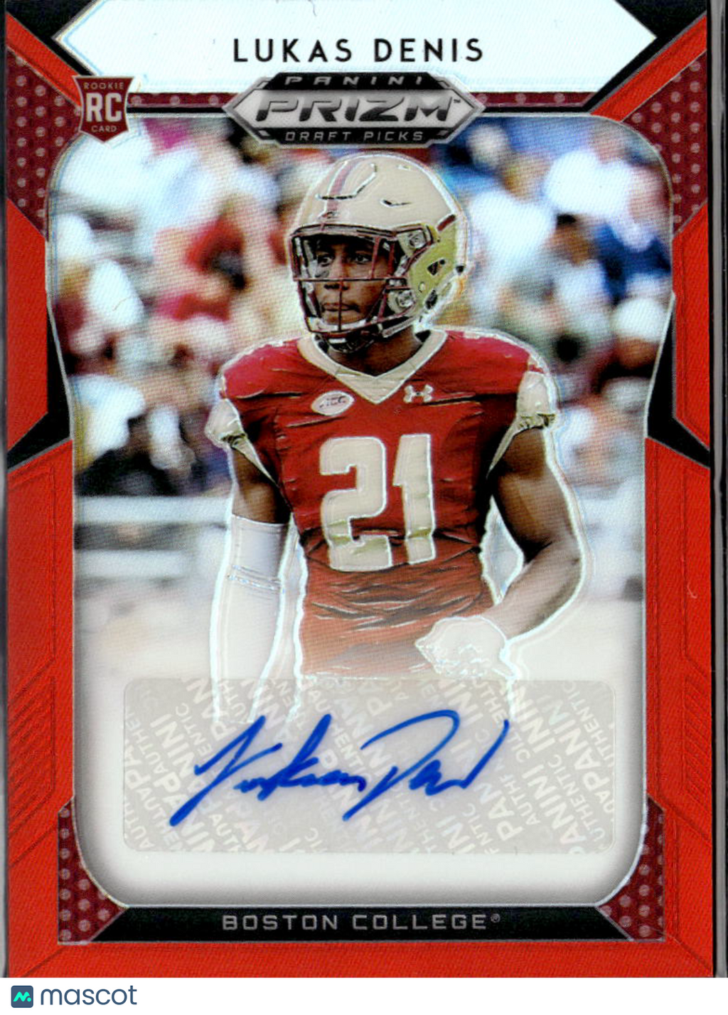 Lukas Denis 2019 Prizm Draft Picks RC Auto Autograph RC Boston College Eagles