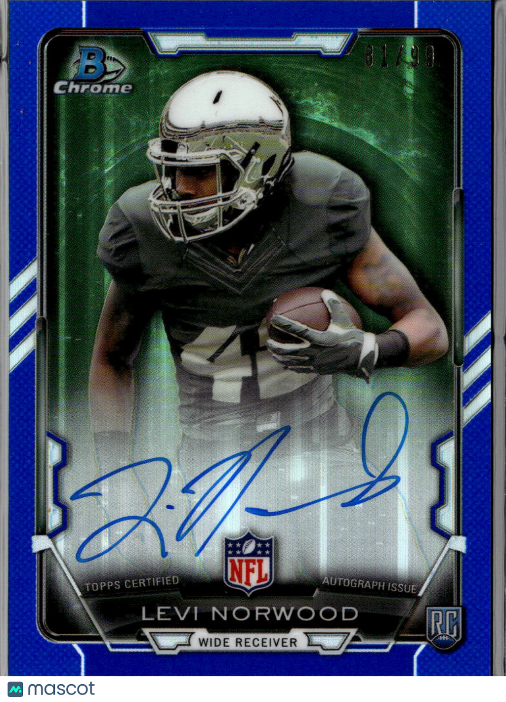 Levi Norwood 2015 Bowman Chrome Auto Autograph RC Baylor 81/99