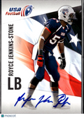 Royce Jenkins-Stone 2012 Upper Deck USA Football Auto Autograph RC Rookie