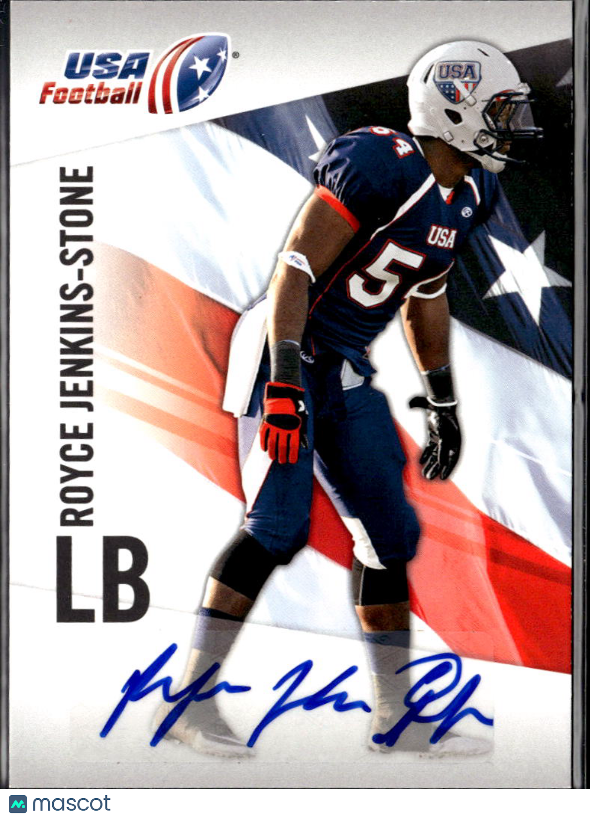Royce Jenkins-Stone 2012 Upper Deck USA Football Auto Autograph RC Rookie