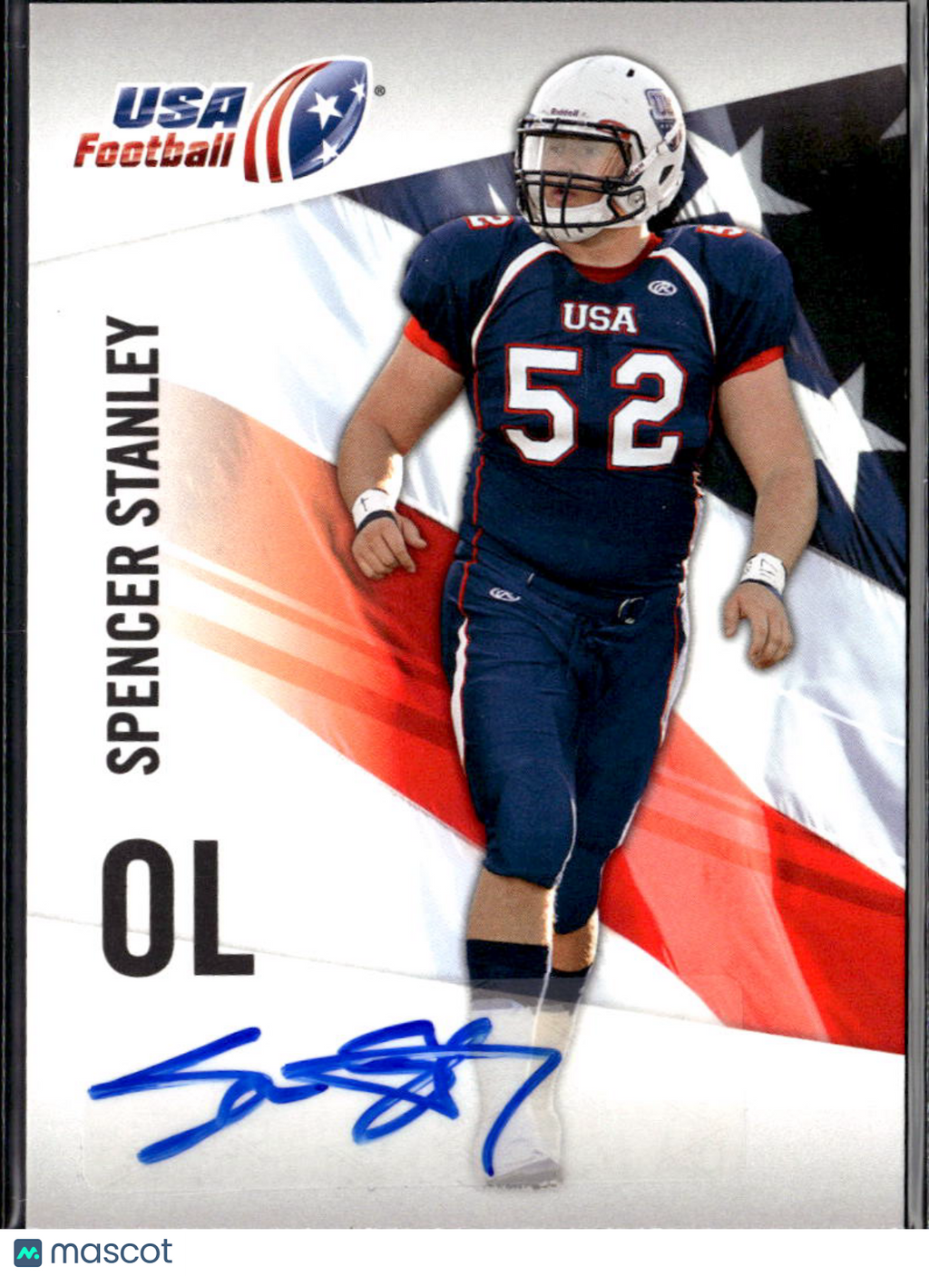 Spencer Stanley 2012 Upper Deck USA Football Auto Autograph RC Rookie