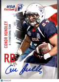 Conor Hundley 2012 Upper Deck USA Football Auto Autograph RC Rookie