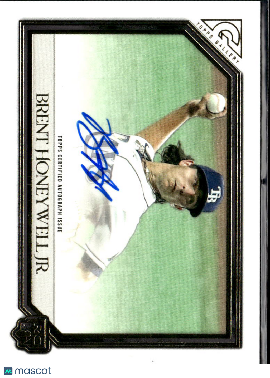 Brent Honeywell Jr. 2021 Topps Gallery RC Auto Autograph Tampa Bay Rays