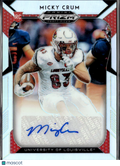 Micky Crum 2019 Panini Prizm Draft RC Auto Autograph Louisville Cardinals
