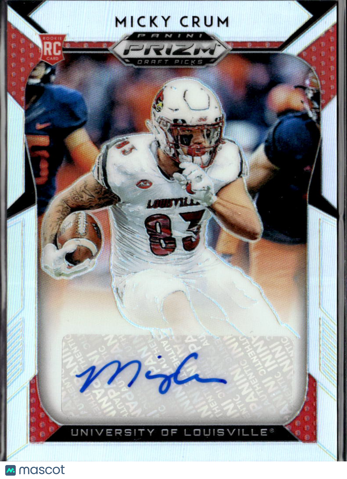 Micky Crum 2019 Panini Prizm Draft RC Auto Autograph Louisville Cardinals