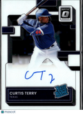 Curtis Terry 2022 Optic Auto Autograph Rated Rookie Texas Rangers