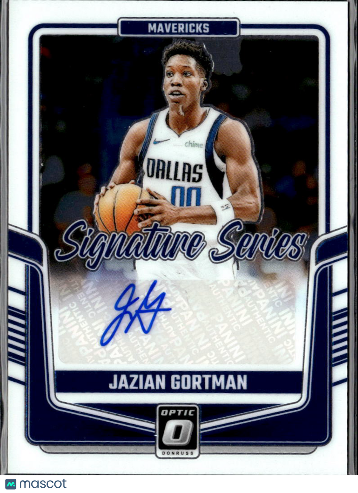Jazian Gortman 2025 Donruss Optic Auto Autograph Dallas Mavericks